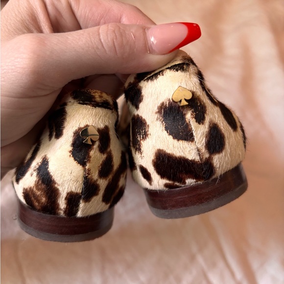 kate spade Leopard Print Genuine Calf Hair Slip-On Loafers - Picture 4 of 5